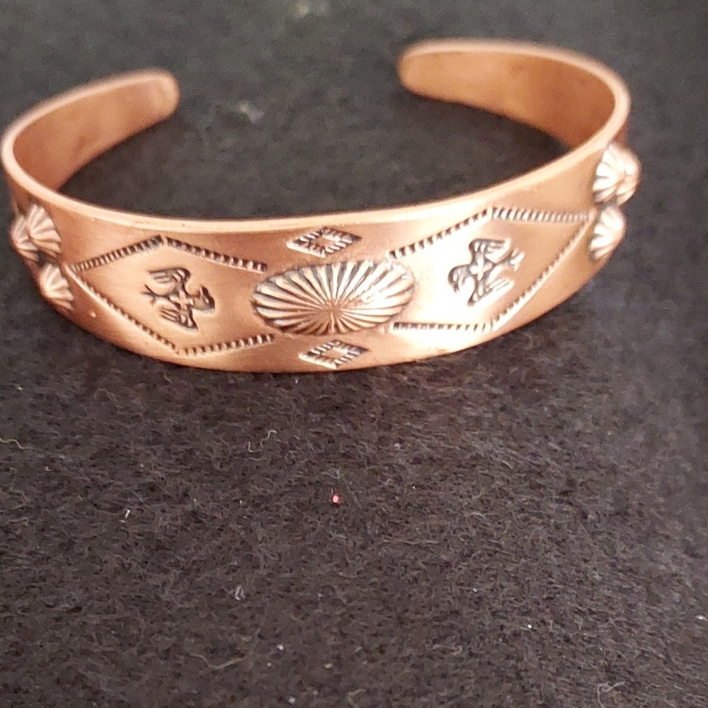 Pure Copper Cuff Bracelet Wheeler Manufacturing Sz Small